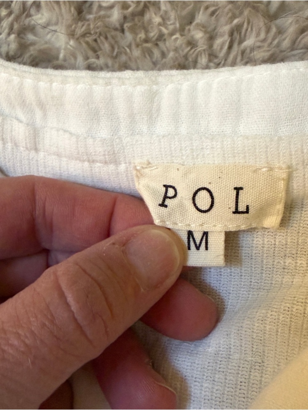POL White Lace-Panel V-Neck Tunic - Picture 9 of 13